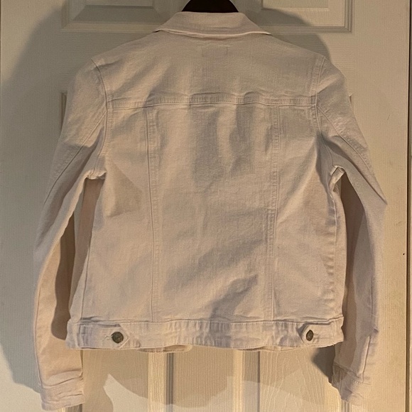 Women’s R JEAN White Jean Jacket - Picture 3 of 4